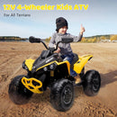 Quad Elettrico per Bambini Licenza Can-Am Renegade 12V ATV Telecomando e Ammortizzatori Giallo  