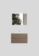 Mobile da Bagno Sospeso con Lavabo 100 cm e Specchio Urano Light Tortora