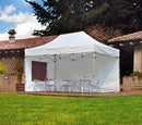 Gazebo Pieghevole da Giardino in Alluminio 3X4,5m Vorghini Flexible Bianco