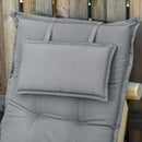 Set 2 Cuscini per Poltrona da Giardino  50x129x9 cm  in Poliestere Grigio Scuro