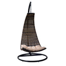 Dondolo da Giardino Pensile in Polyrattan 1 posto Pendent Noce