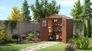 Casetta da Giardino Porta Attrezzi 190x183x221 cm in Evotech+ Keter Darwin 6x6 Marrone