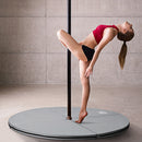 Tappeto per Pole Dance Antiscivolo Pieghevole Ø150x5 cm in Schiuma EPE e PVC Grigio      
