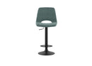 Set 2 Sgabelli Alex 45x52x88,5/103,5 cm con Alzata a GAS in Tessuto Easy-Clean Acquamarina      