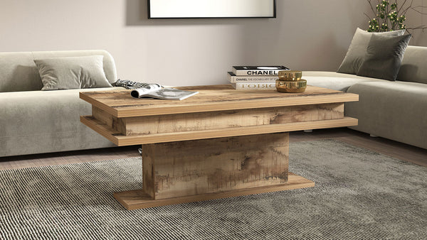 sconto Tavolino Soggiorno 100x55x42 cm Little Big Acero Pereira