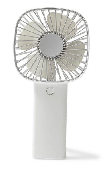 Tragbarer Mini-USB-Tischventilator 10,5 x 20,5 x 3,9 cm aus weißem Kunststoff sconto