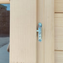 Casetta Box da Giardino per Attrezzi 215x250 cm con Porta Doppia Finestrata in Legno Naturale