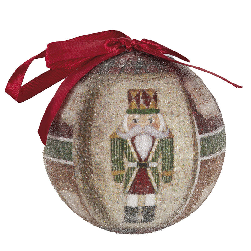 Set 14 Palle di Natale Ø7,5 cm in Polyfoam con Box Schiaccianoci