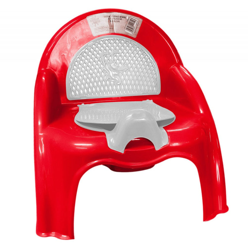 Vasino per Bambini 32x30x30 cm con sportellino Rosso