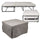 Kinderbett Pouf mit Klappmatratze 78 x 78 x 47 cm Avalli Contract Tortora
