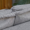 Lettino Prendisole 195x65x40 cm in Rattan Grigio