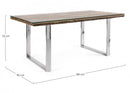 Tavolo 180x90x76h cm con Vetro Stanton