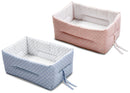 Set 2 Riduttori Gemellari per Lettino Culla 64x58x29 cm con Materassino Italbaby Pois Rosa e Azzurro