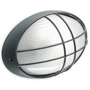 Lampada Plafoniera Ovale Grande con Gabbia Colore Grigio per Esterno Linea Garden Livos