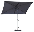 Ombrellone da Giardino 2x3 m Palo Ø38 mm Lyon Grigio Scuro