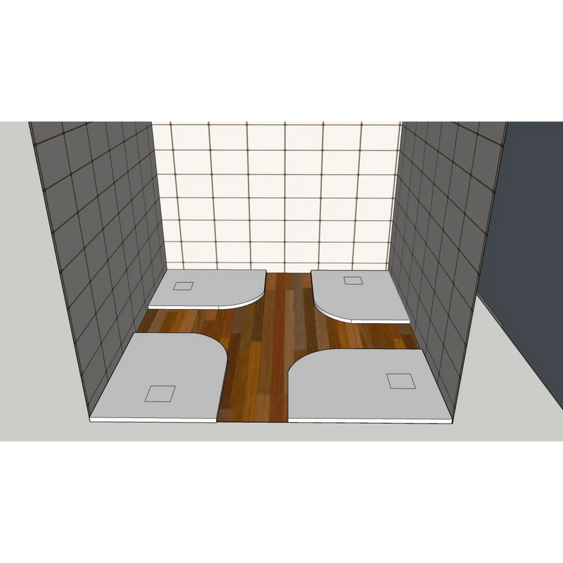 Piatto Doccia Rettangolare Stondato 100x80 cm Appoggio a Destra Bonussi Karen