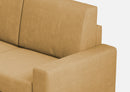 Divano Angolare 6 Posti 286x246x85 cm Sakar in Tessuto Ocra