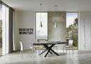 Tavolo Allungabile 140-400x90x77 cm Volantis Cemento Telaio Antracite  