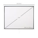 Schermo di Proiezione a Parete 120 Pollici 244x183 cm 