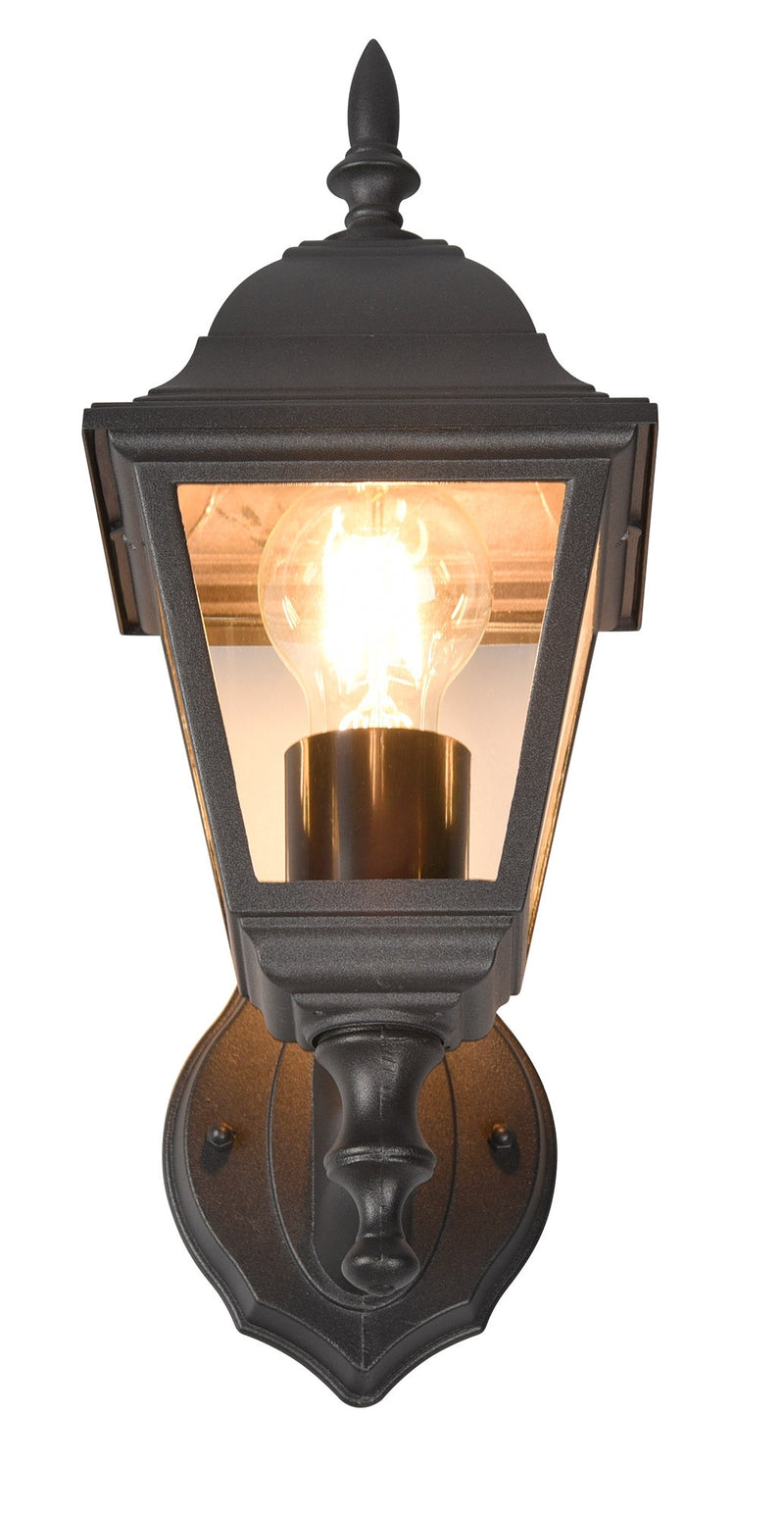 Applique da Esterno Attacco E27 in Alluminio Nero Opaco