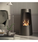 Camino a Bioetanolo da Pavimento Ø50x96 cm Dubai Nero