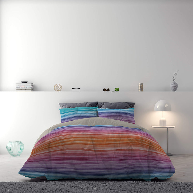 Copripiumino con stampa sul Sacco e Federe Doubleface Rainbow