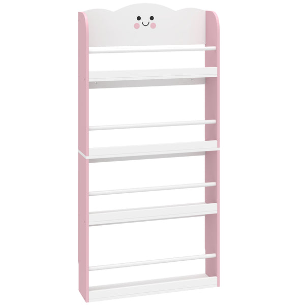 prezzo Libreria Montessoriana per Bambini 3-6 Anni 60x15x120,5 cm 4 Ripiani in Legno Rosa