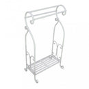 Portasciugamani Clarence 37x33x90 h cm in Acciaio Bianco