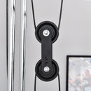 Stazione Fitness Multifunzione 155x118x220 cm in Acciaio Nero