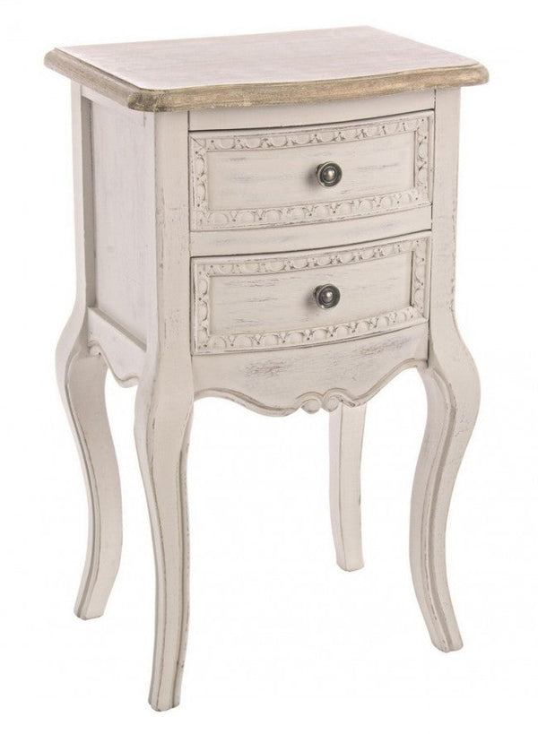 online Clarisse Nachttisch mit 2 Schubladen aus Holz