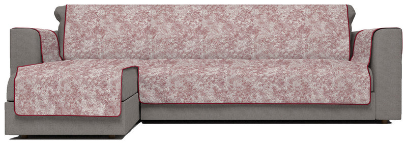 Copridivano con Penisola Sinistra in Poliestere e Cotone Bordeaux Varie Misure