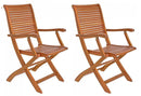Set 2 Sedie da Giardino 55x64x94h cm con Braccioli Noemi