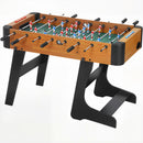Calcio Balilla Pieghevole 118x107,5x78 cm con Impugnature Antiscivolo 2 Palline e Segnapunti in MDF Marrone      
