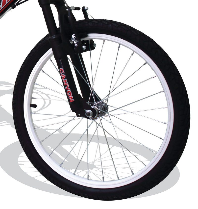 Bicicletta Mountain Bike MTB Ragazzo 26" 21V Kidfun Canyon Nera