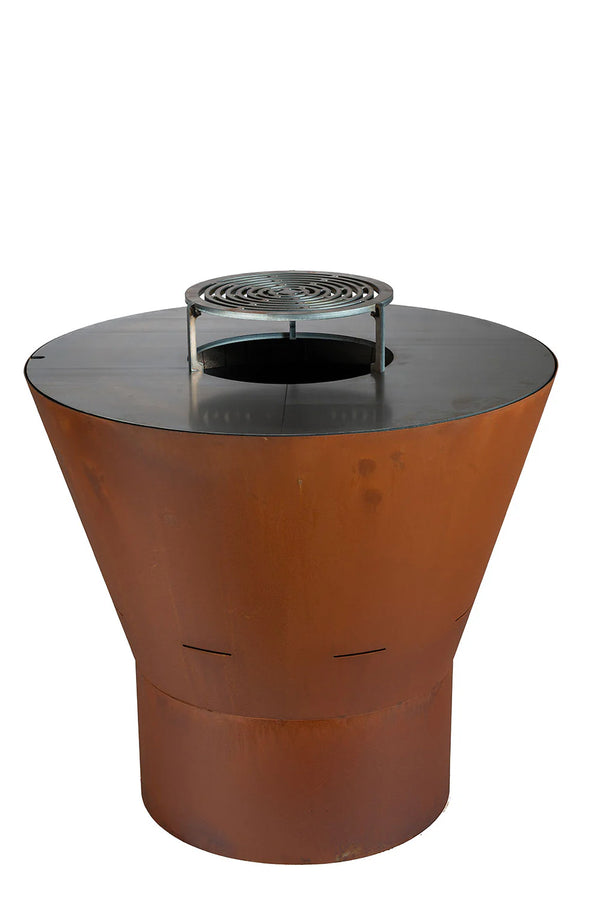 Barbecue a Legna Ø60x66 cm Azalea in Acciaio Effetto Ruggine prezzo