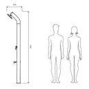 Doccia da Giardino Miscelatore e Lavapiedi ATI Docce UNI-1M Inox Anodizzato