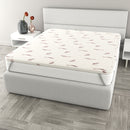 Topper Memory Con Fodera in Poliestere e Crabyon Bianco Varie Misure