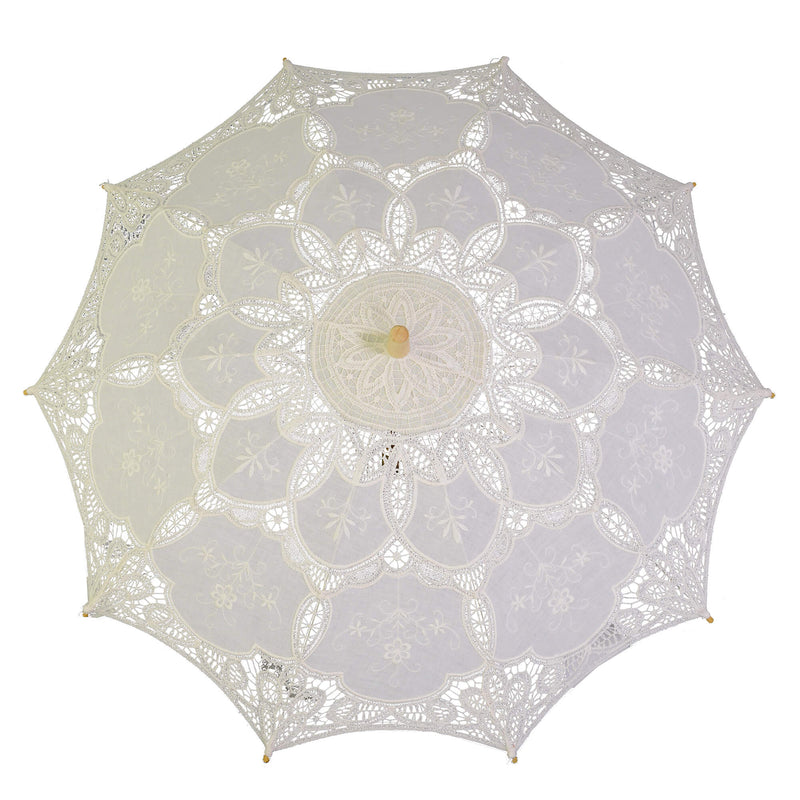 Ombrello Parasole in Pizzo crema cm Ø85x67