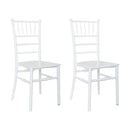 Set 2 Sedie 39x40x91 cm di Chiavari Design Classico Bianche