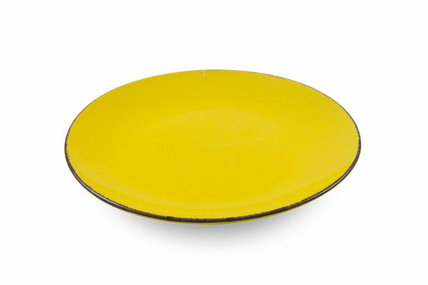 Set 6 Speiseteller aus Steinzeug Ø27x3,5 cm Villa d'Este Home Tivoli Baita Gelb glasiert online