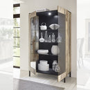 Mobile Vetrina 106x50x178 cm 2 ante Mandragola pero e legno nero bruciato