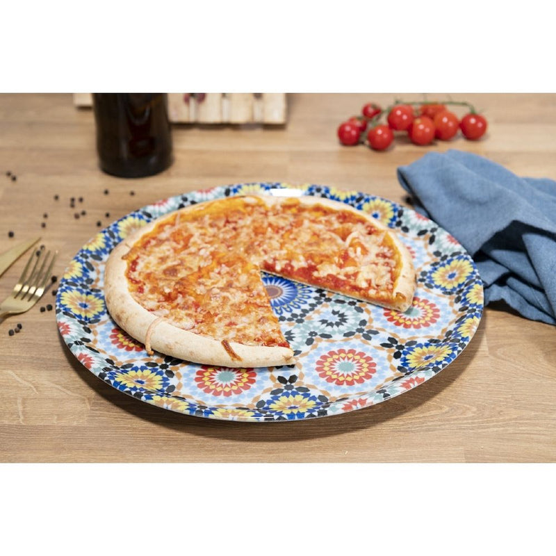 Set 4 Piatti Pizza Ø33x2 cm  in Porcellana VdE Tivoli 1996 Marrakech 
