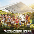 Carport Garage Portatile 500x600x310 cm 2 Posti Auto in Acciaio Galvanizzato Crema      