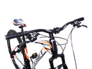Bicicletta Mountain Bike per Ragazzi 27,5" MTB Derek 21V in Acciaio Nero e Rosso Fluo