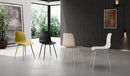 Set 4 Sedie Cover 50x58x85 cm in Polipropilene Bianco       