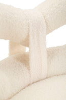 Sedia Mini Ilary Bianca Ø40x67 cm in MDF e Spugna e Ferro e Poliestere Bianco      