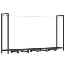 Legnaia Regolabile 235x31x116 cm con Telo Impermeabile e Catene in Acciaio Nero      