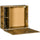 Klappbarer Schreibtisch mit Regalen 60 x 20 x 50 cm aus brauner Spanplatte und MDF