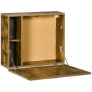 Scrivania Pieghevole con Ripiani 60x20x50 cm in Truciolato e MDF Marrone