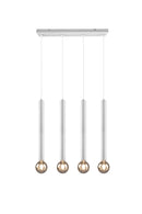 Lampada a Sospensione da Interno  E27 in Metallo Bianco Opaco